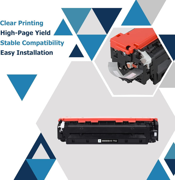 4er Pack Kompatibel 305X CE410X 305A CE410A Tonerkartusche als Ersatz für HP Laserjet Pro 400 Color