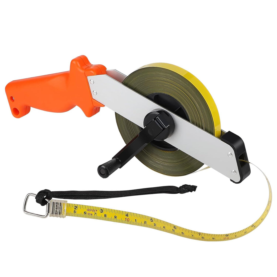 EFUTURETIME Massband 50m, Millimeter Stahlbandmass, Hohe Präzision Rollbandmass aus Stahl, Massband