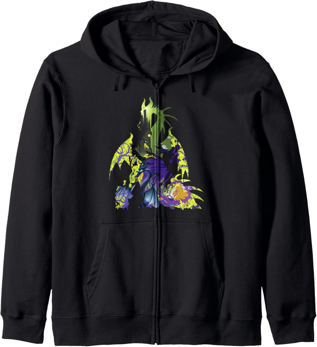 Disney Sleeping Beauty Maleficent Dragon Silhouette Kapuzenjacke