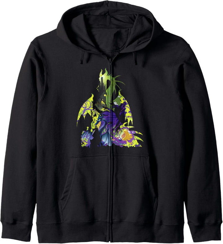 Disney Sleeping Beauty Maleficent Dragon Silhouette Kapuzenjacke