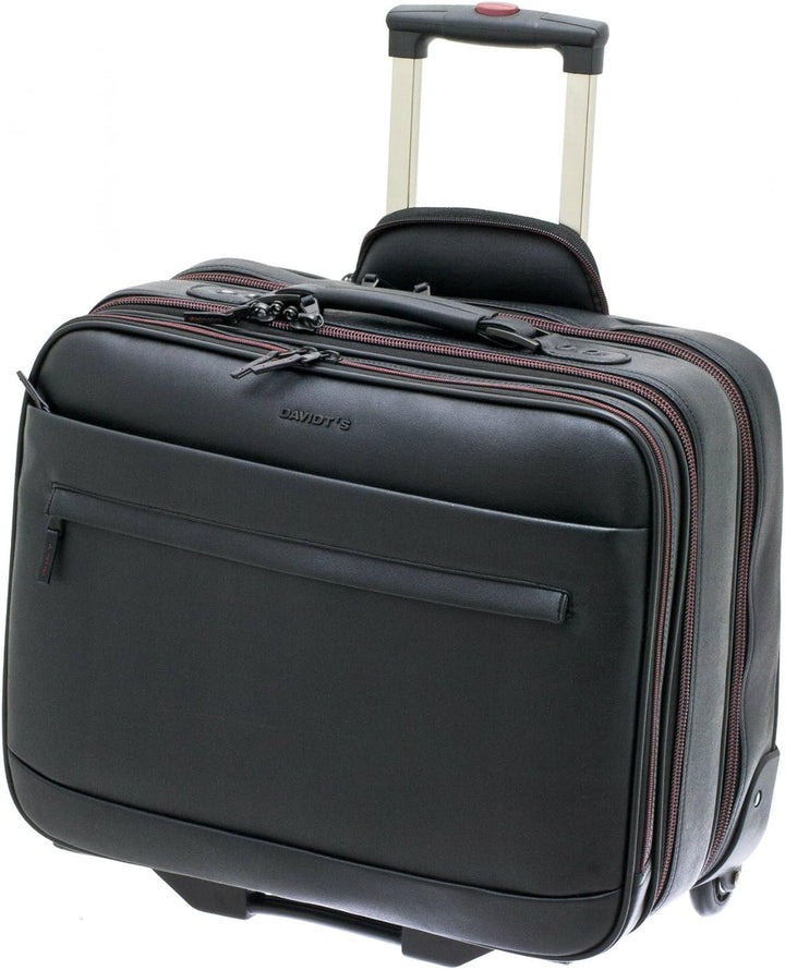Bowatex Pilotenkoffer Trolley Aktenkoffer Akten Laptop Tasche 46 cm Schwarz