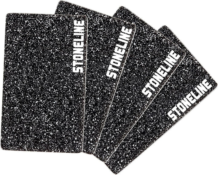 Stoneline Glas Schneidebrett, Schneidbretter Set 4-teilig, 25 x 15 cm, Stoneline Optik, hitzebeständ