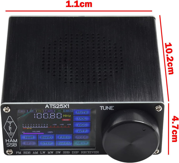 ATS 25 für X1 Si4732 Fullband-Radioempfänger, DSP-Funkempfänger mit 6.1 cm Touchscreen