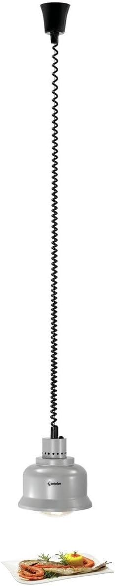 Bartscher Wärmelampe IWL250D Spiralkabel silber - 114278