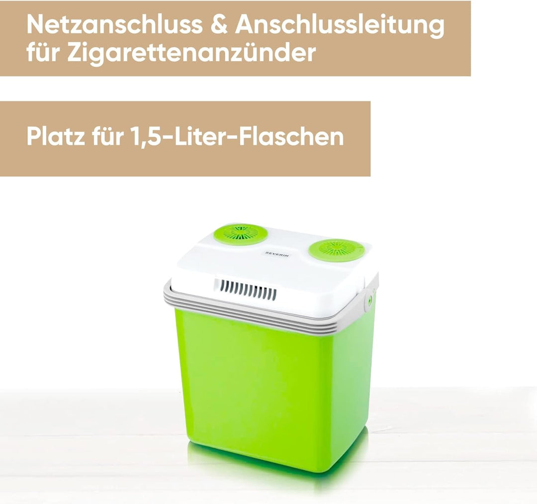 SEVERIN Elektrische Kühlbox (19 L) mit Kühl- und Warmhaltefunktion, Auto Kühlbox mit 2 Anschlüssen (