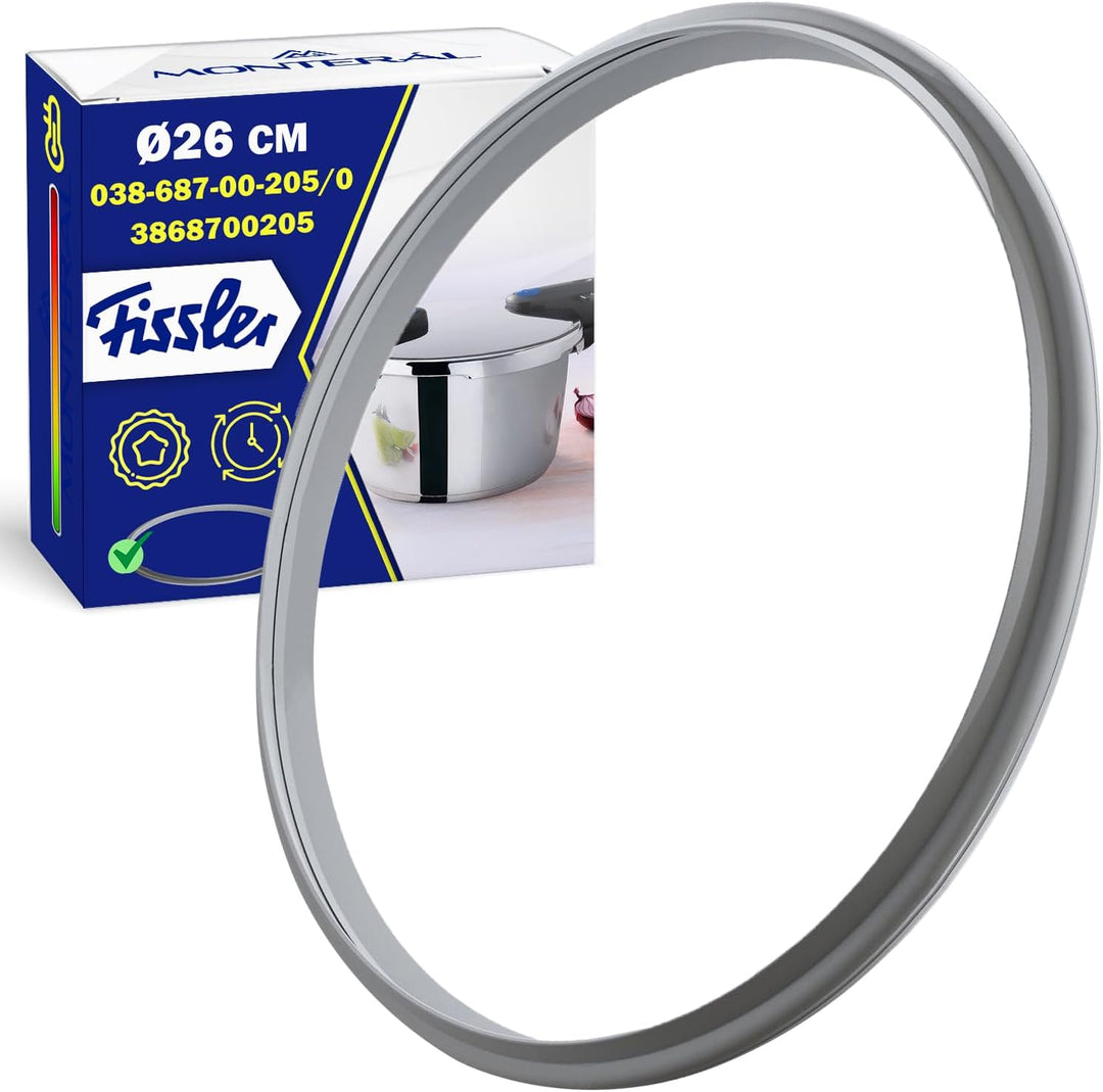 MONTERAL Dichtung für Schnellkochtopf – Durchmesser Ø 26 cm - 038-687-00-205/0 3868700205 für Fissle
