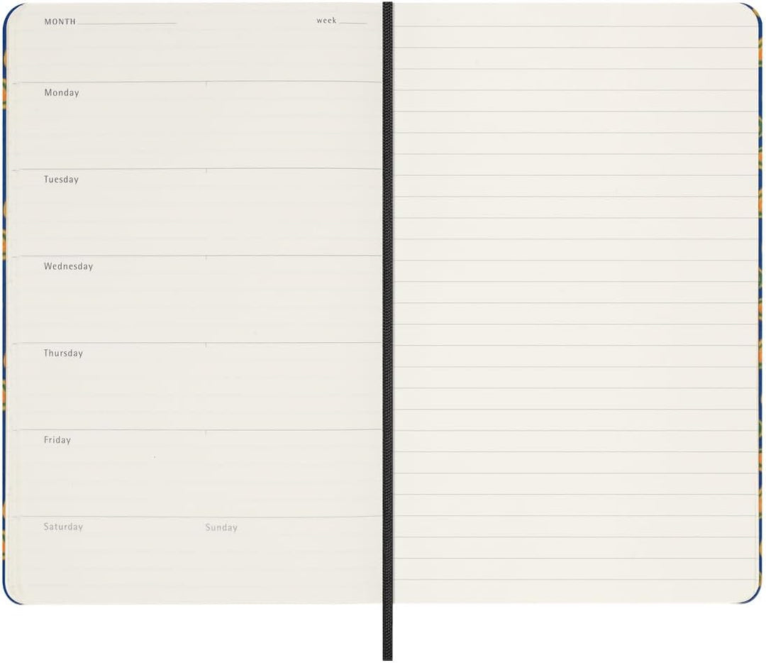 Moleskine Silk 12 Monate Planer, Wochenplaner ohne Termine, Hardcover mit Italianischer Seide von Ma