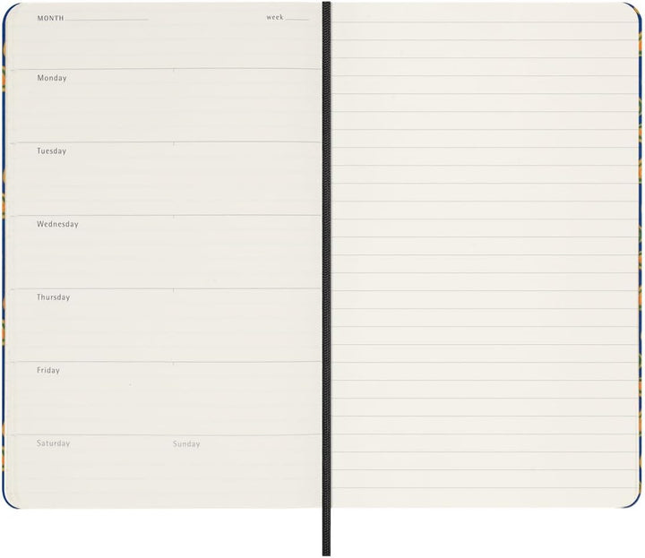 Moleskine Silk 12 Monate Planer, Wochenplaner ohne Termine, Hardcover mit Italianischer Seide von Ma