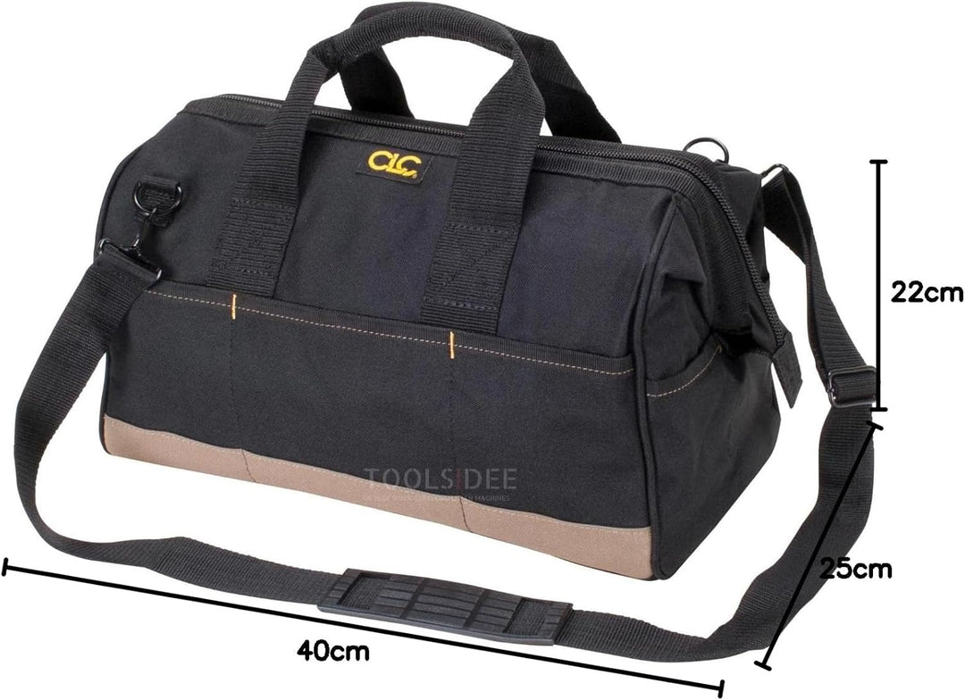 CLC BigMouth Werkzeugtasche mittelgross, 1001165, Werkzeugtasche mit extra grosser Öffnung und 22 Ei