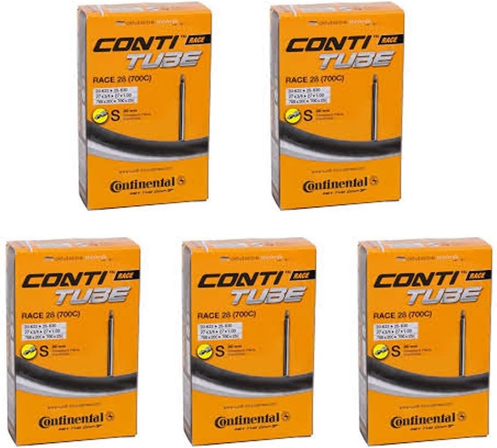 Continental Race 28 (700c) x 20-25c Bike Inner Tubes (PACK OF 5) - 80mm Long Presta Valve