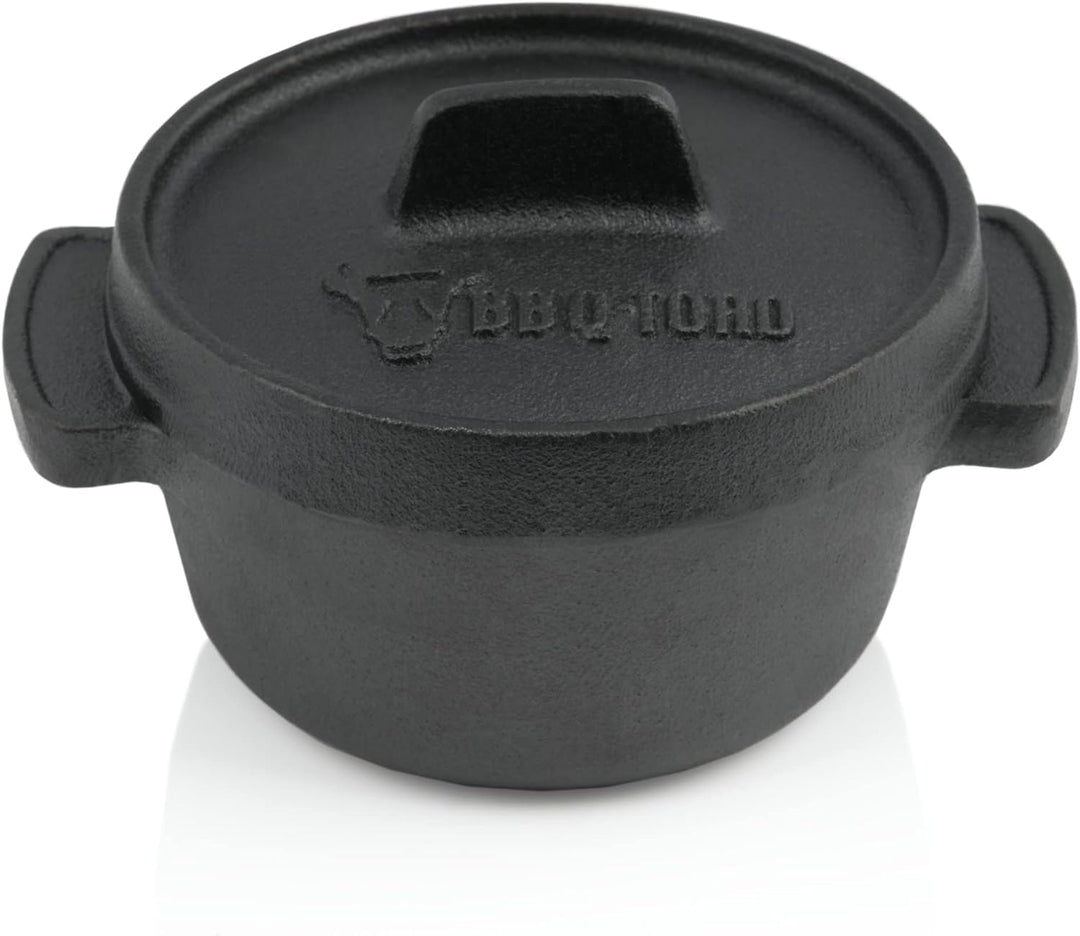 BBQ-Toro Mini Dutch Oven Set (6 Stück) I Ø 11 cm I bereits eingebrannt - preseasoned I Gusseisen Ser