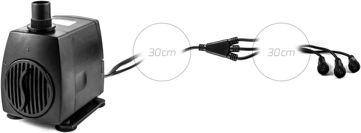 CLGarden Springbrunnenbecken Set mit 90 Liter Becken und GFK Abdeckung Springbrunnen Pumpe SP3 DIY L