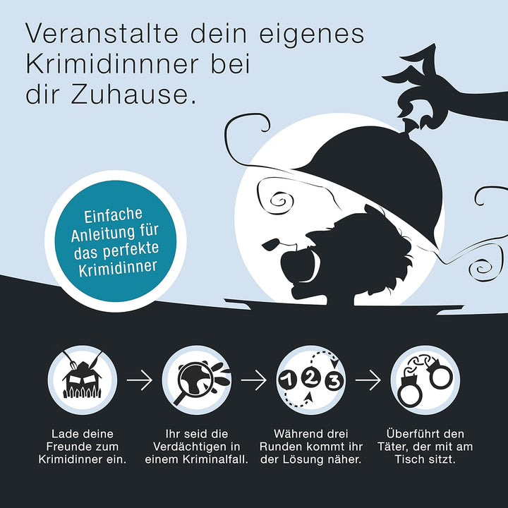 Culinario Mortale® Krimidinner für Zuhause 6 bis 8 Personen - Dauercamper, Dosenbier und eine Leiche