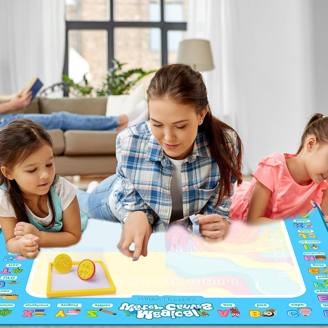 UCAMP Wasser Doodle Matte100 * 80 cm Aqua Magic Doodle Matte,Malmatte Mit Wasserstift Werkzeuge Stem