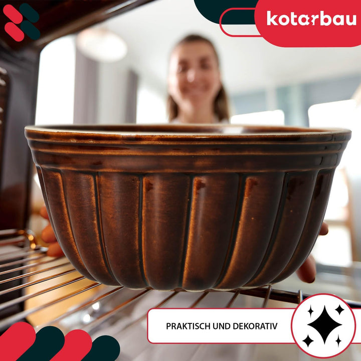KOTARBAU® Keramik Gugelhupfform Ø 27 mm Backform für Gugelhupf aus Steinzeug Runde Backform Kuchenfo