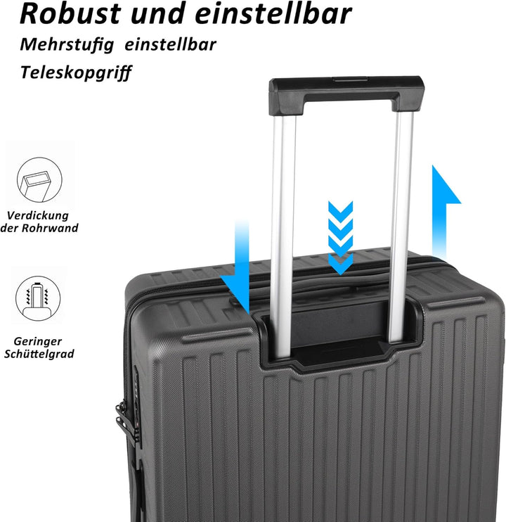 TANTOMI Kofferset 20/24/28 Zoll, Handgepäckkoffer mit Laptopfach 20", Koffer Mittelgrosse 24", Koffe