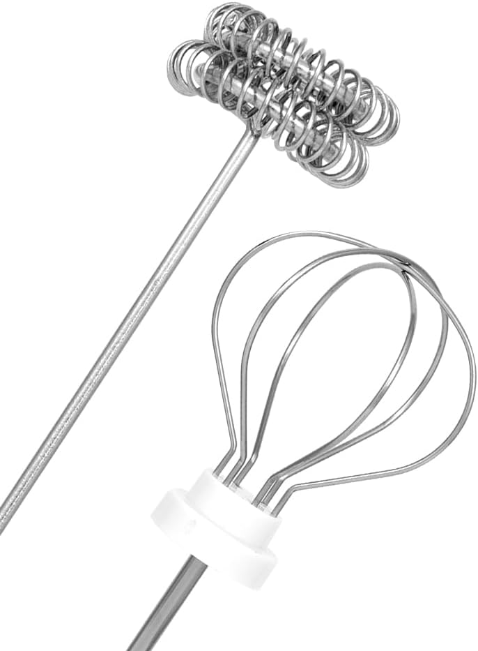 Bialetti Whipper, 3-stufig verstellbar, Doppelquirls, USB-Aufladung, Edelstahl