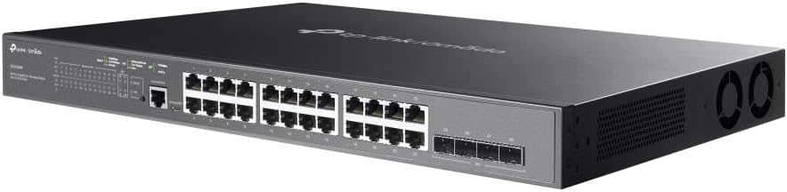 TP-Link TL-SG3428MP 28-Port Gigabit L2+ Managed Switch mit 24 PoE+ Ports (384 Watt, Zentrales Cloud-