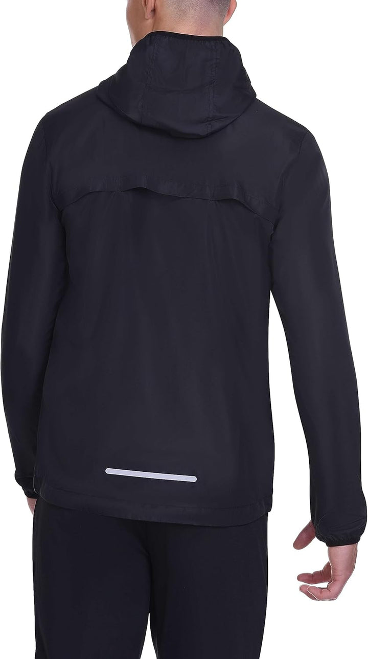 TCA Herren Lauf-Softshelljacke. Reflektierende atmungsaktive Packable-Jacke mit Reissverschlusstasch