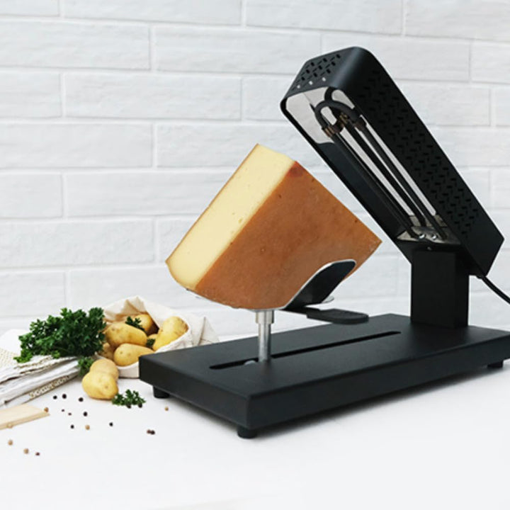 CÉCOA - Traditionelles Raclette-Gerät – für halbe Käsemahlen mit Raclette – Ständer zum Schieben und