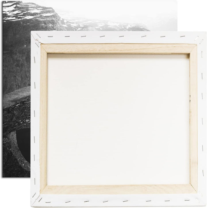 deyoli Yoga im Herzen Mutternatur Format: 60x60 Effekt: Schwarz&Weiss als Leinwandbild, Motiv fertig