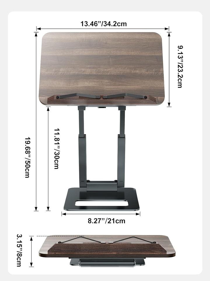 Tounee Buchständer, Teleskop-Buchhalterständer, höhenverstellbar, ausziehbares Design, ergonomischer