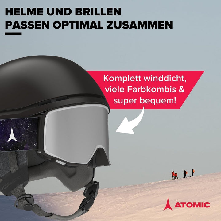 ATOMIC FOUR AMID Skihelm - Helm für max. Sicherheit - Skihelme mit komfortablem 360° Fit System - Sn