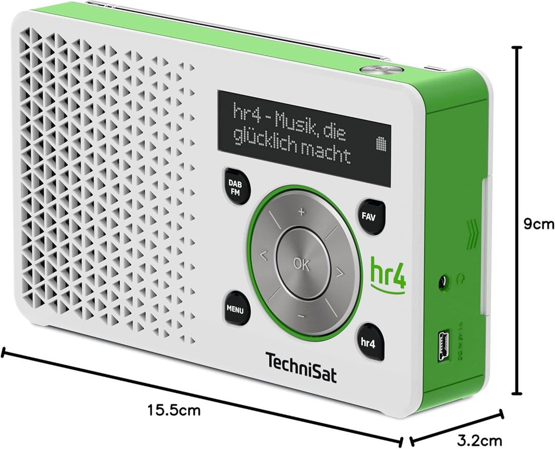 TechniSat DIGITRADIO 1 hr4 Edition - tragbares DAB+ Radio mit Akku (DAB, UKW, Lautsprecher, Kopfhöre