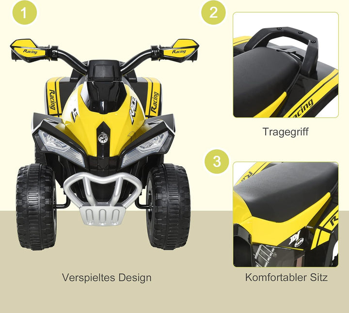 HOMCOM Kinder Rutschauto Tretauto mit Füssen rutschen Kinderauto Kinderfahrzeug für 18-36 Monate Lic