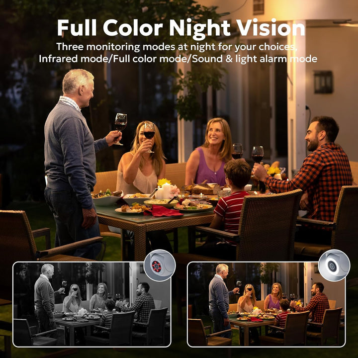 litokam Überwachungskamera Aussen, 4MP WLAN Kamera Outdoor mit Bewegungserkennung, Zwei-Wege-Audio,