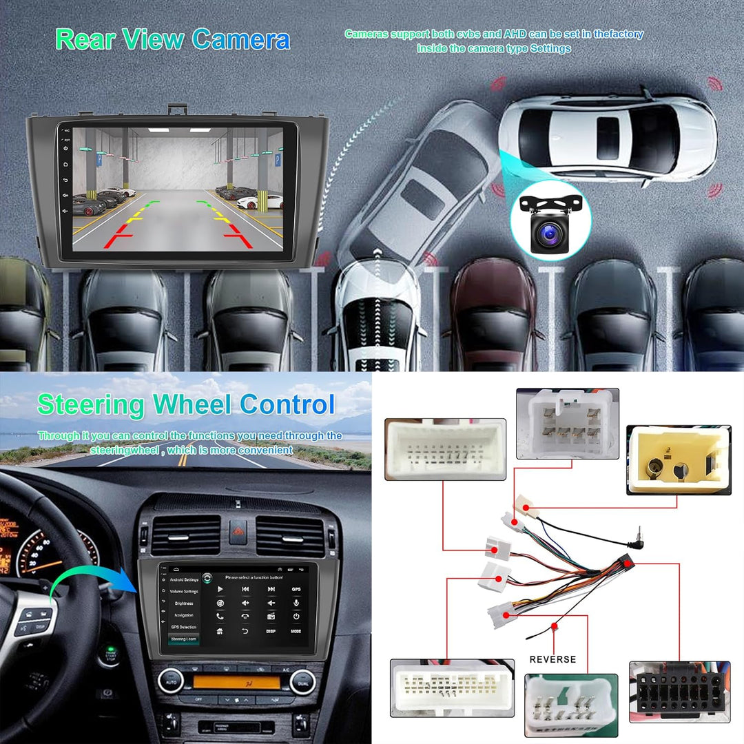 Hodozzy 4G+64G Autoradio für Toyota Avensis T27 2008-2015 Android 8 Core 9 Zoll IPS Touchscreen Navi