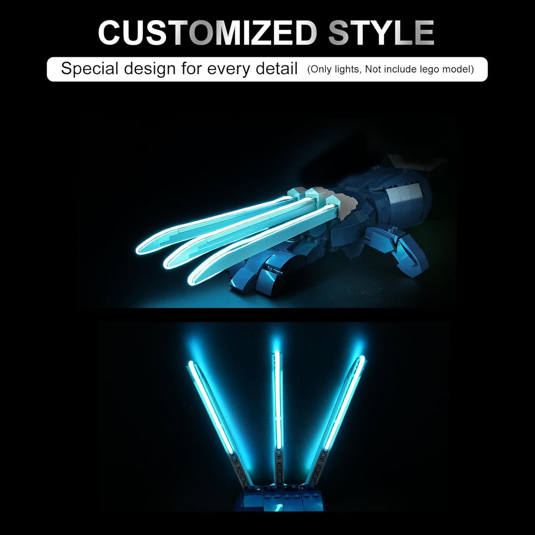 cooldac LED Licht Set Kompatibel mit Lego 76250 Wolverine Adamantium Claws, Licht Set Kompatibel mit