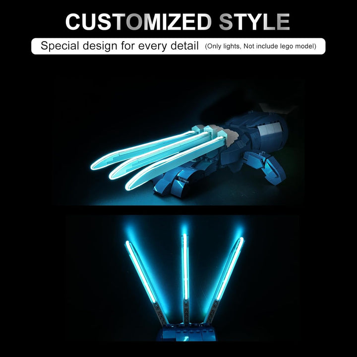 cooldac LED Licht Set Kompatibel mit Lego 76250 Wolverine Adamantium Claws, Licht Set Kompatibel mit
