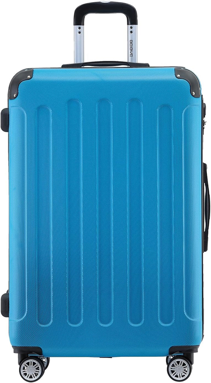 BEIBYE- Hartschalenkoffer Koffer Trolley Rollkoffer Reisekoffer Zahlenschloss 4 Zwilings-Rollen (Cya