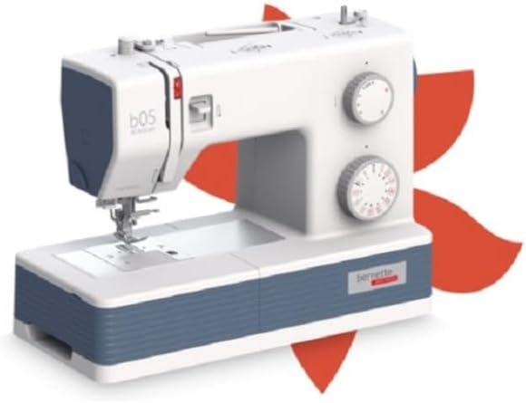 Bernette 05 Academy Nähmaschine Weiss, Blau, Weiss, Blau