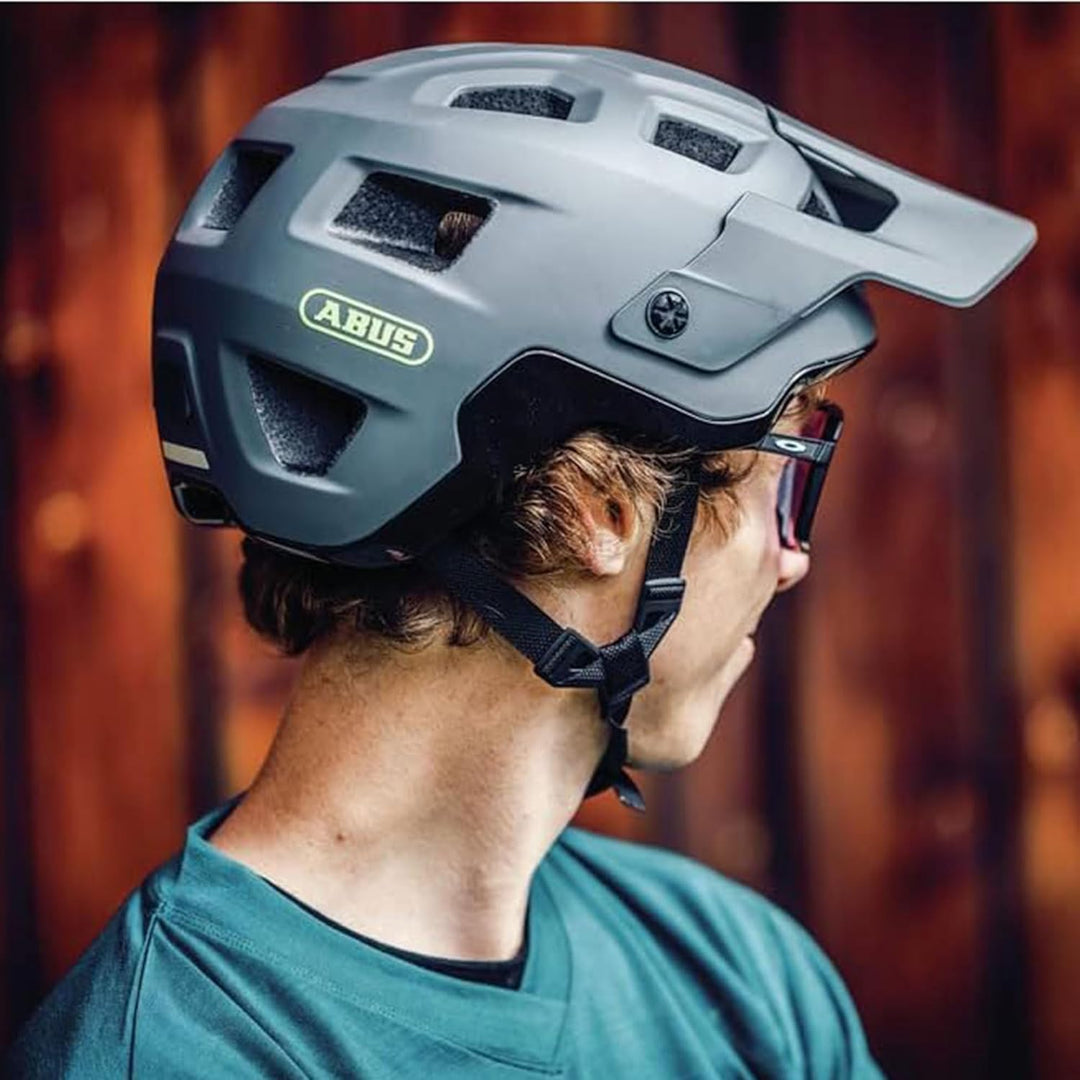 ABUS MTB-Helm MoDrop - robuster Fahrradhelm mit guter Belüftung für Mountainbiker - individuelle Pas