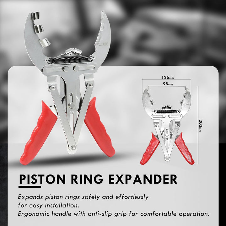 CCLIFE Kolbenringspannband Satz Kolbenring Spannband Kolben Ring Zange Werkzeug Satz