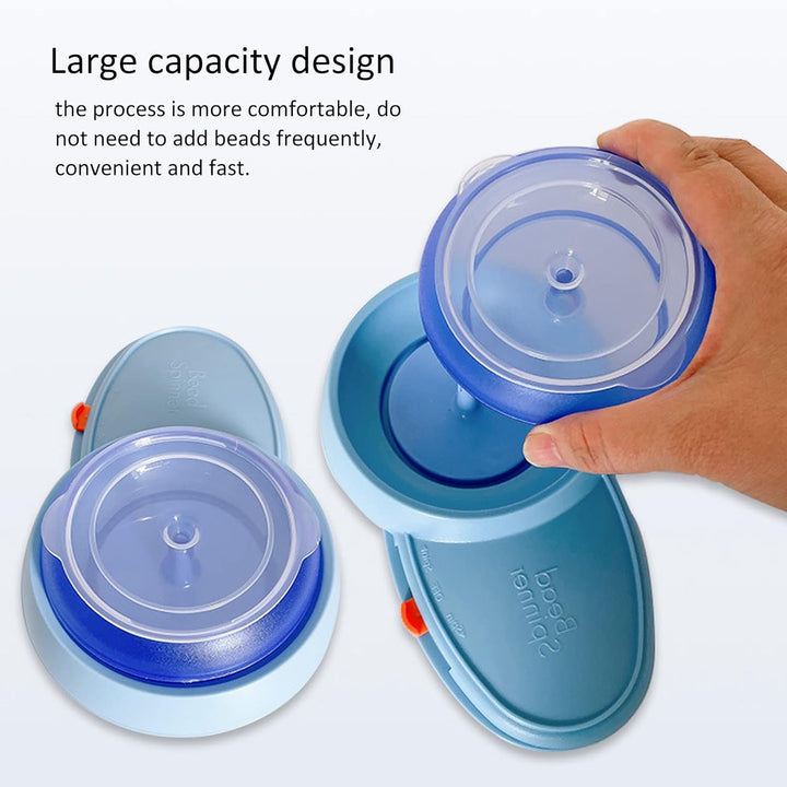 Perlenspinner, Spin Beading Bowl Loader mit 2 Stück Gebogenen Nadeln mit Grossem Auge, Batteriebetri