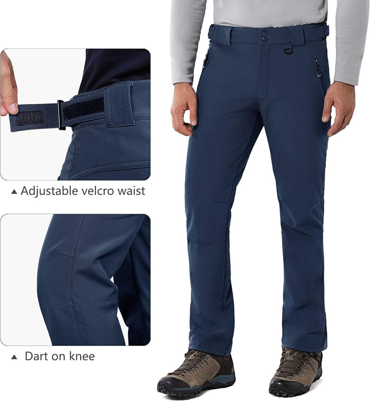 33,000ft Outdoorhose Herren Softshellhose Wasserdicht Winddicht Skihose Warm Fleece Gefüttert Arbeit