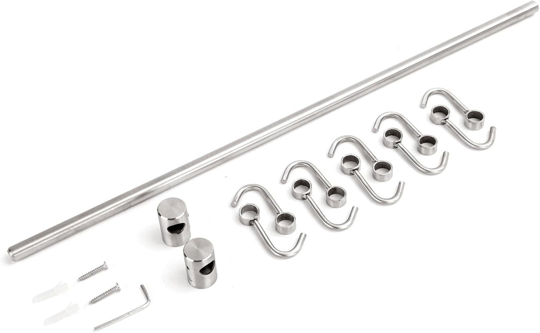 Trintion 2 Stück Hakenleiste Küche Wandbehang Küchenhakenleiste for Küchenutensilien Töpfe Handtüche