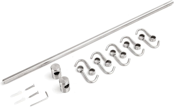 Trintion 2 Stück Hakenleiste Küche Wandbehang Küchenhakenleiste for Küchenutensilien Töpfe Handtüche
