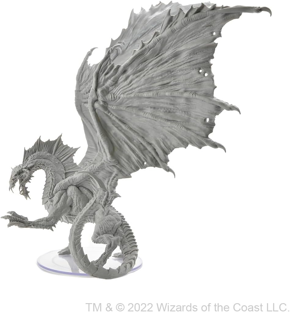 Adult Black Dragon: D&D Nolzur's Marvelous Unpainted Miniatures, Kunststoff