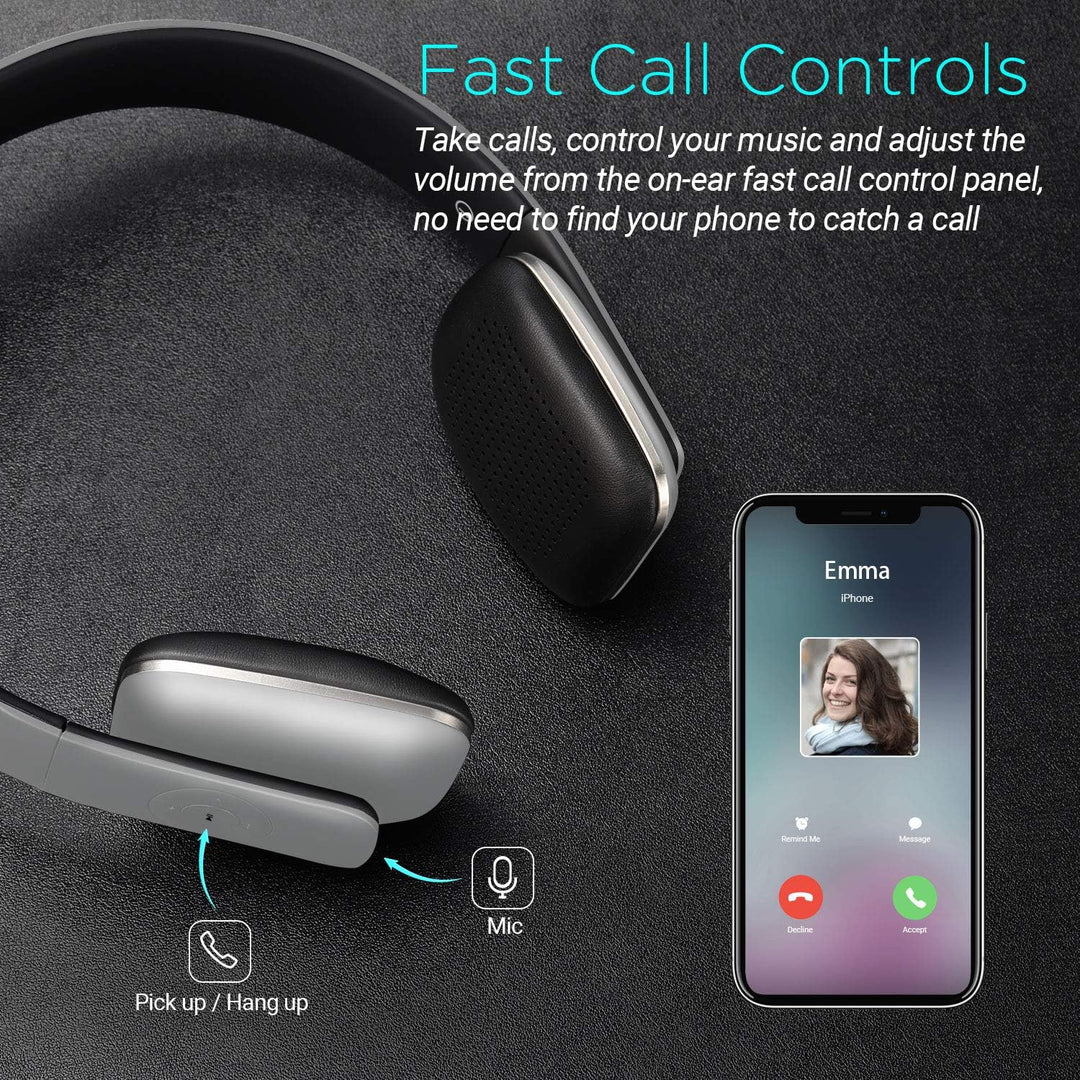 August EP636 - Bluetooth v4.1 NFC Kopfhörer - kabellose Bluetooth Stereo Kopfhörer mit Freisprechfun