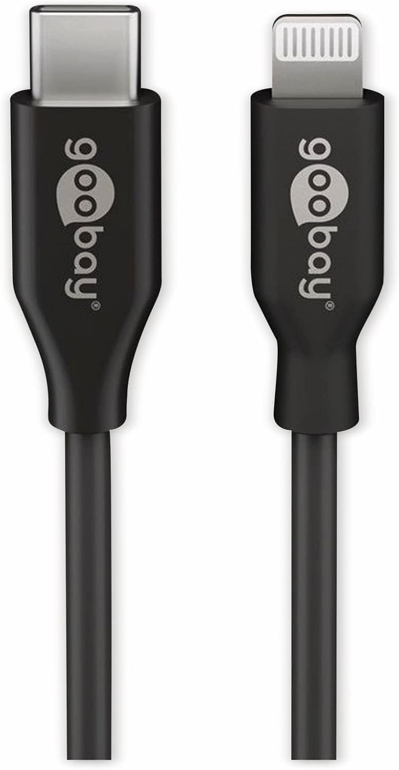 Goobay 39445 Lightningkabel 1m / MFi Apple Lightning auf USB C Ladekabel / Highspeed 480 Mbits / Auf