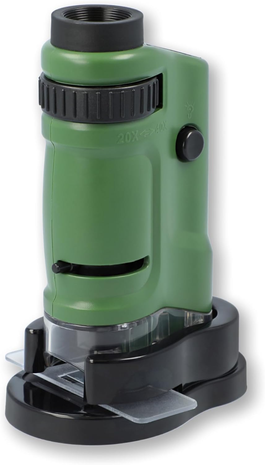 Carson MicroBrite 20x-40x LED Taschenmikroskop für Kinder (MM-24), MicroBrite