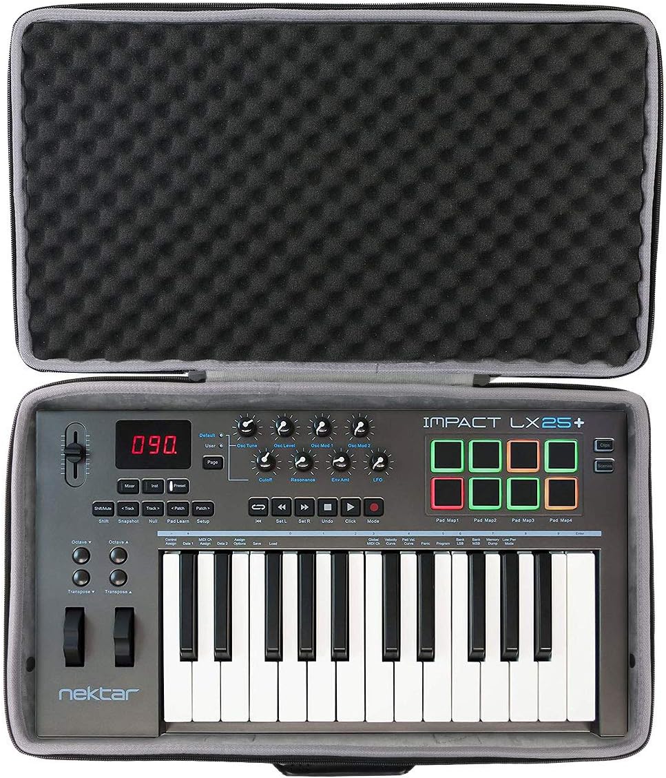 co2CREA Hart Reise Schutz Hülle Etui Tasche für Nektar Impact LX 25+ / LX-25 Plus MIDI Studio Contro