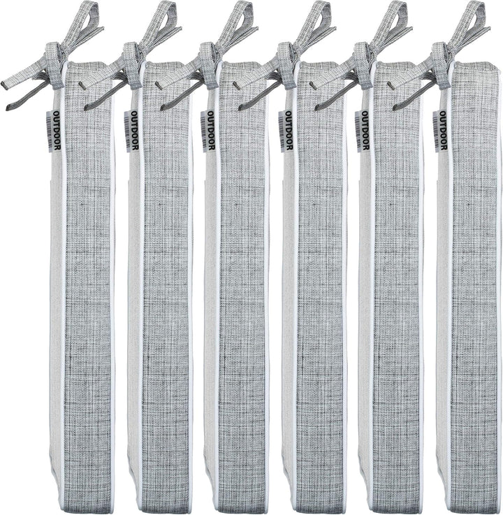 Brandsseller Outdoor Garten Sitzkissen Auflagen Kissen mit Paspel - Leinenoptik Uni - Schmutz- und W