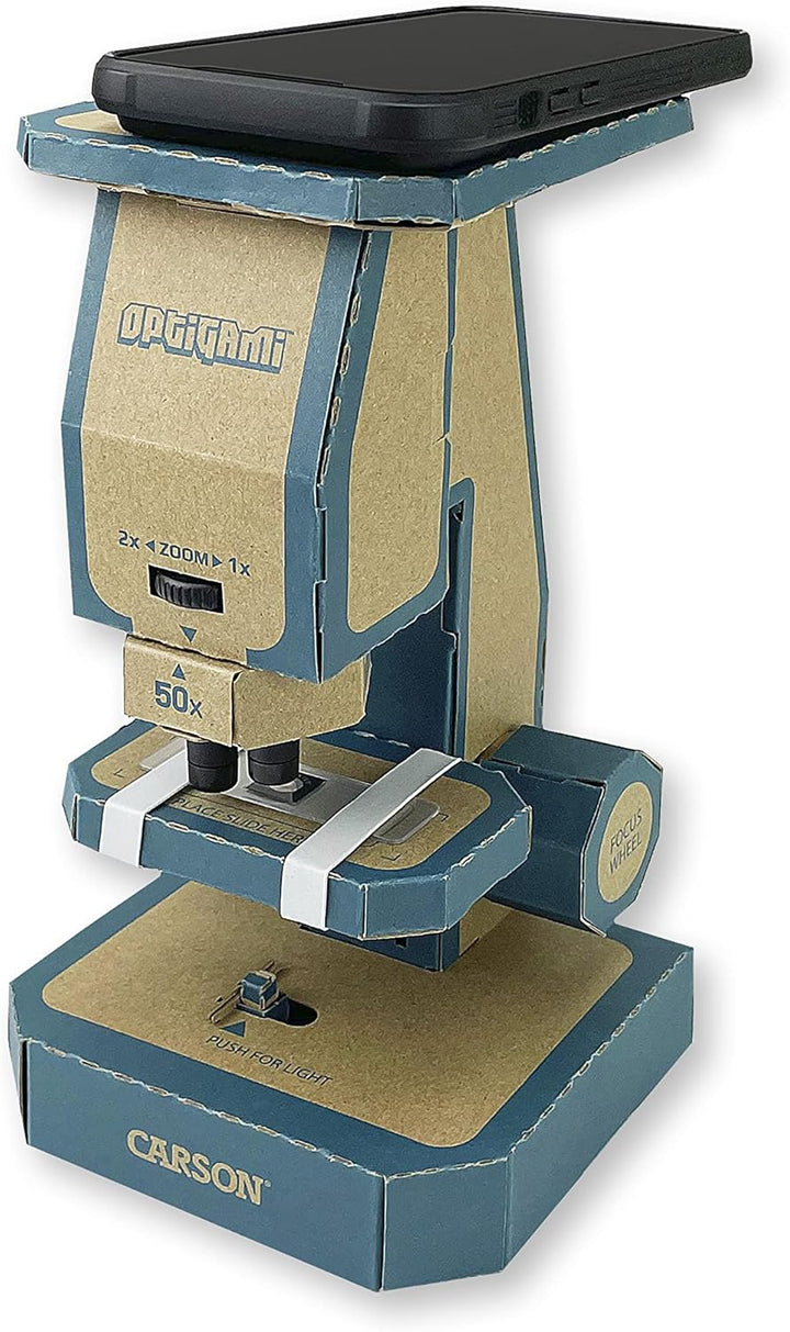 Carson Optigami - Mikroskop zum Selberbauen - Basteln, Forschen, Spass (OG-100), Optigami