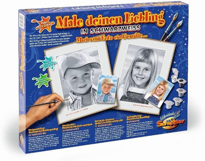 Schipper 602100371 Malen nach Zahlen - Male ihren Liebling schwarz/weiss - Bilder malen für Erwachse