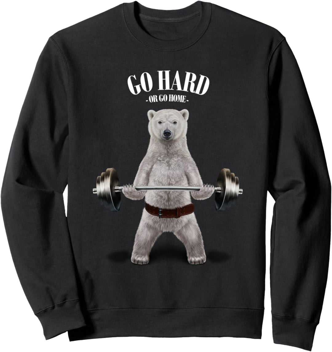 Eisbären heben Gewichte im Fitnessstudio Sweatshirt